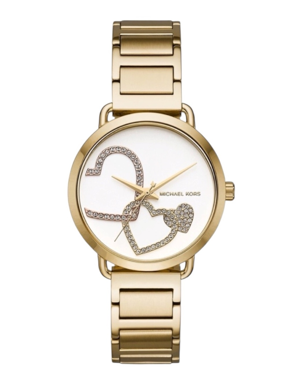 Michael Kors Gold-Tone Crystal Heart Dial Women's Watch